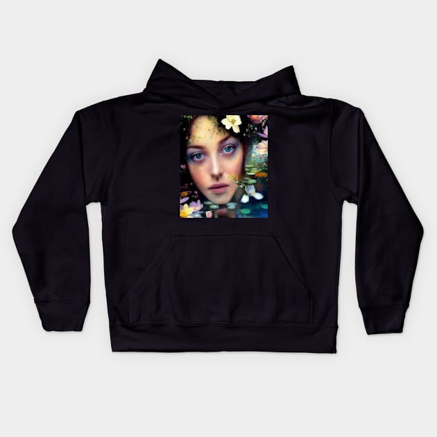 blue ayed goddess Kids Hoodie by TrvlAstral